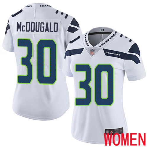 Seattle Seahawks Limited White Women Bradley McDougald Road Jersey NFL Football #30 Vapor Untouchable->youth nfl jersey->Youth Jersey